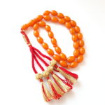 Rosary Prayer Beads Tasbeeh Men Gift Natural Carrot Amber Sand