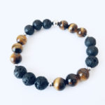 Tiger eye volcanic lava hemitate