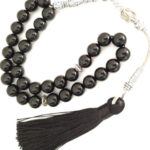 Rare Prayer Beads Natural Poland Black Amber Sand Sibha Rasary Classy