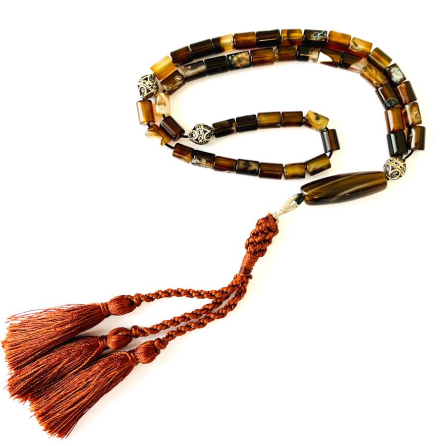 Prayer Bead Genuine Yemeni Aqeeq creates joy in the heart and eyesight by eliminating sadness and anger - Image 2