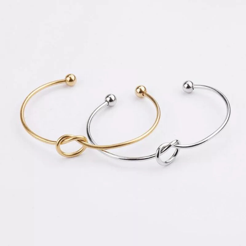 2 bracelet silver and gold knot friendship - Image 2