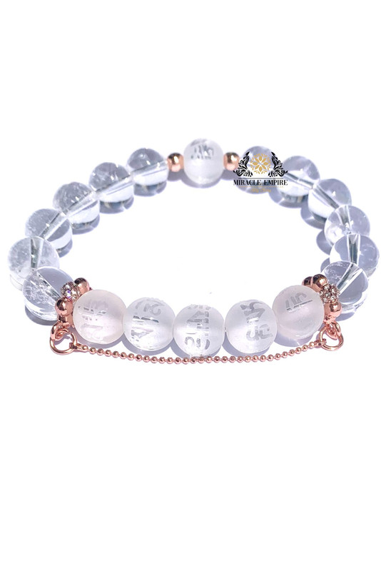 Feng Shui Bracelet With Natural Clear Quartz Healing And Spiritual Growth