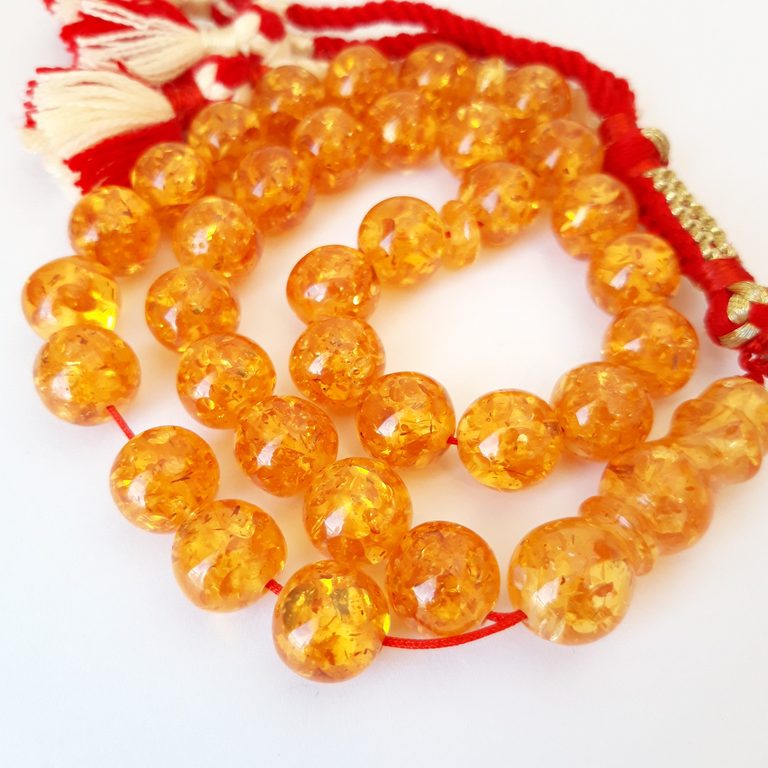 Misbaha 33 Natural Amber Sand 12mm, Radiance - Image 2