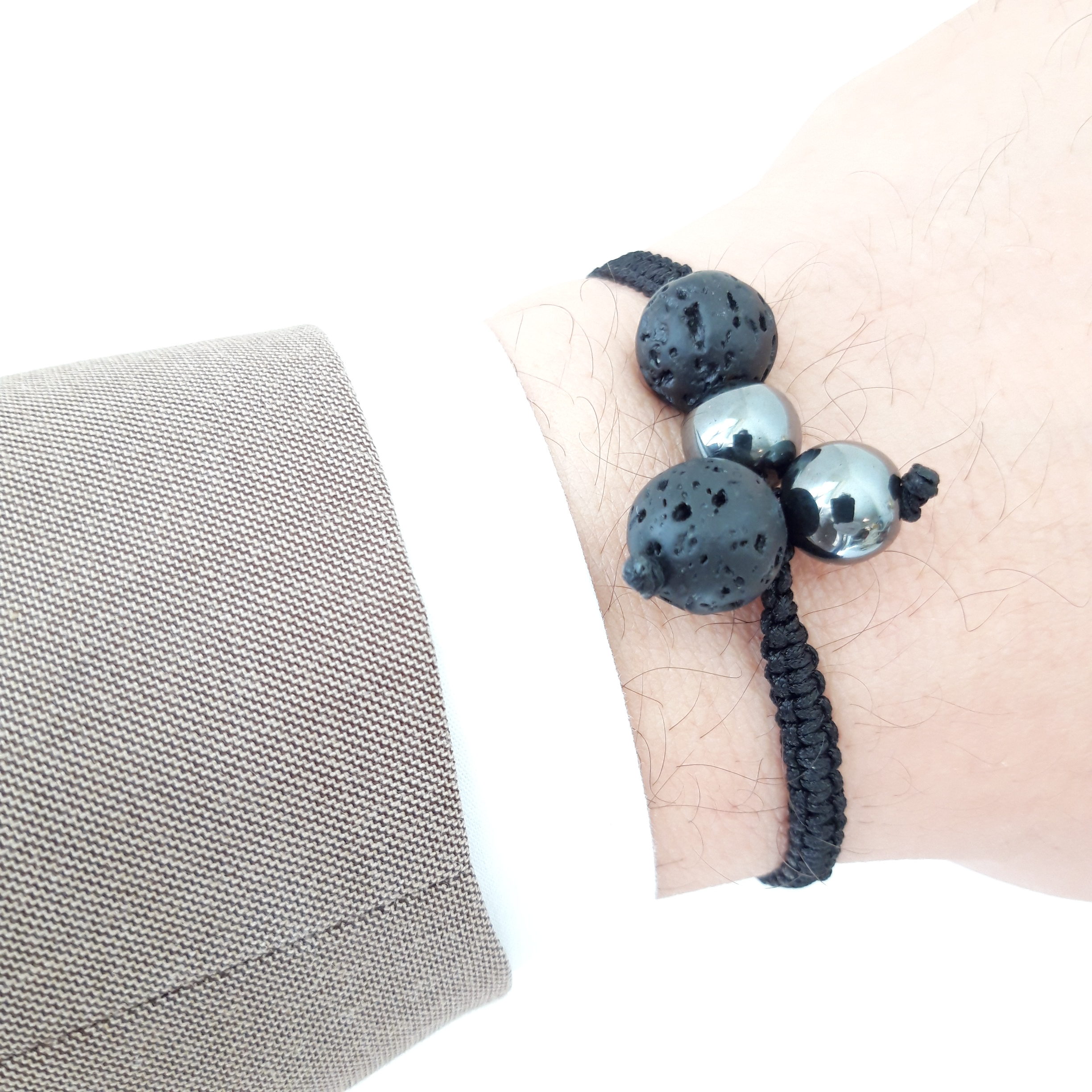 Worry Beads, Komboloi, Anti Stress Anxiety Release, Relaxation Smart Bracelet Healing Natural Stone Stripe - Image 10