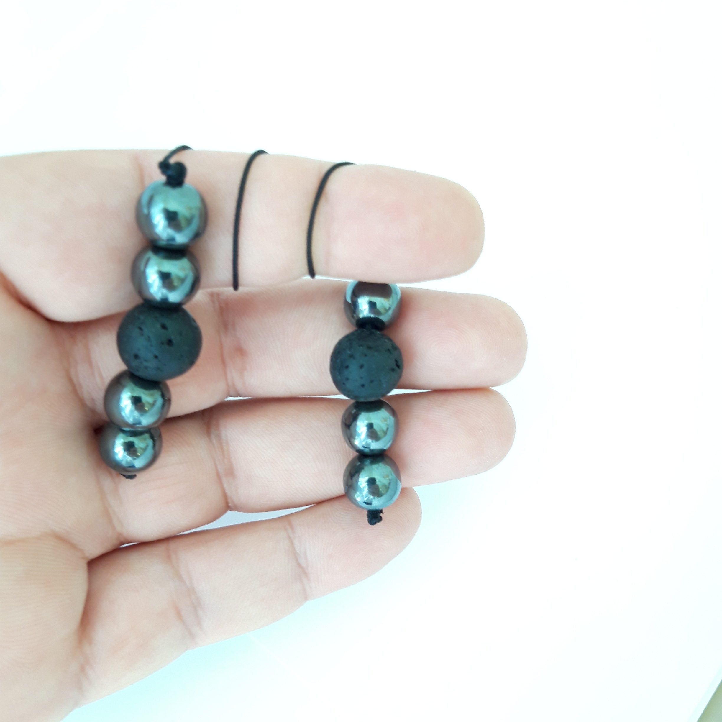 Worry Beads, Komboloi, Anti Stress Anxiety Release, Relaxation Smart Bracelet Healing Natural Stone Stripe - Image 8