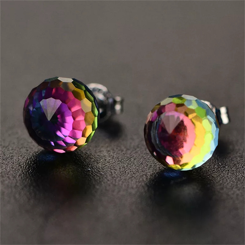 Crystal earrings for woman girls changes color with light sun gift delicate party birthday holidays - Image 2