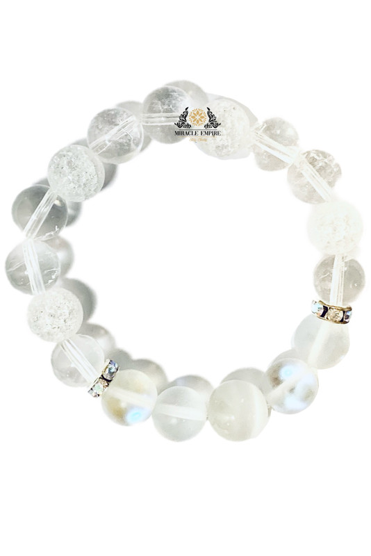 Natural Clear Quartz Men Bracelet Women Unisex Handmade - Image 2