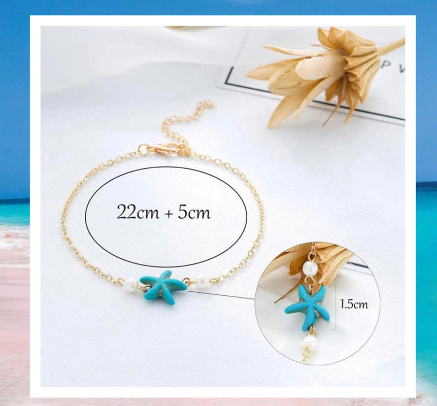 Starfish and Pearl Anklet for Ladies, Sexy, Playful and Chic - Image 2