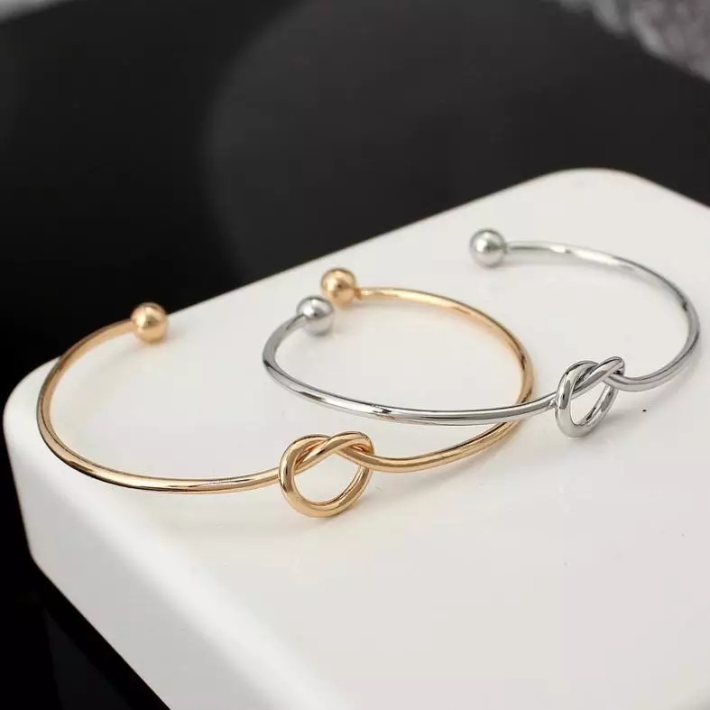 2 bracelet silver and gold knot friendship - Image 3