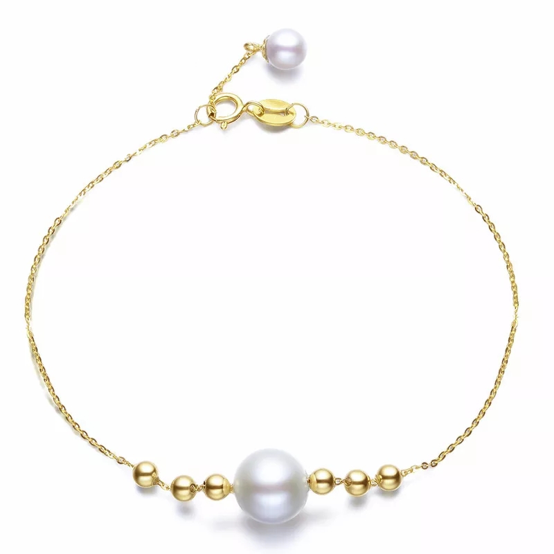 Gold plated Bracelet with natural pearl