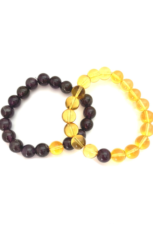 Bracelets for woman, natural citrine and amethyst set gift accessories - Image 2