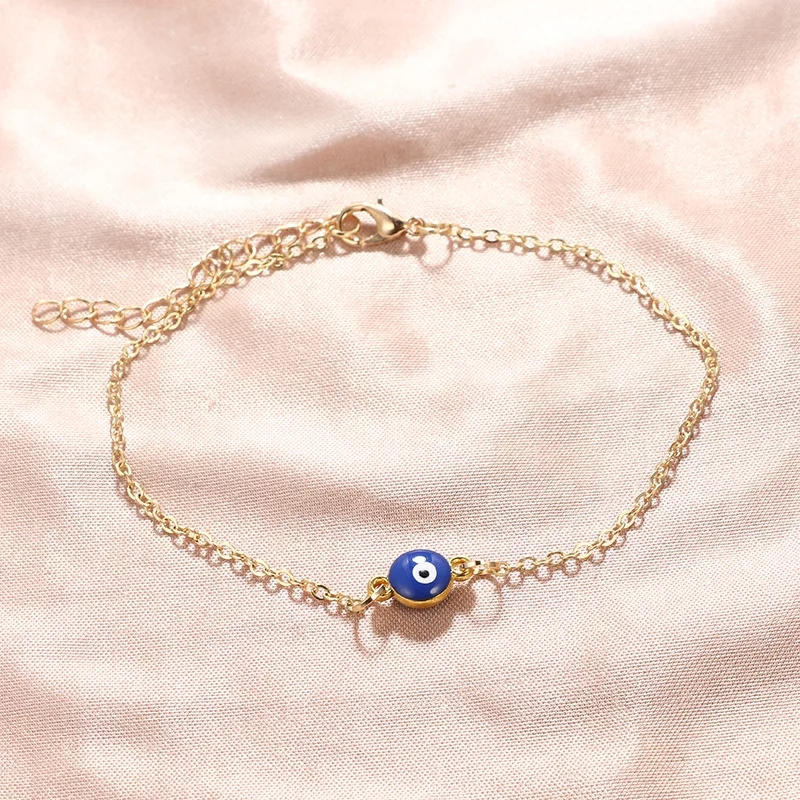 Anklet single evil eye gold plated 18k - Image 2