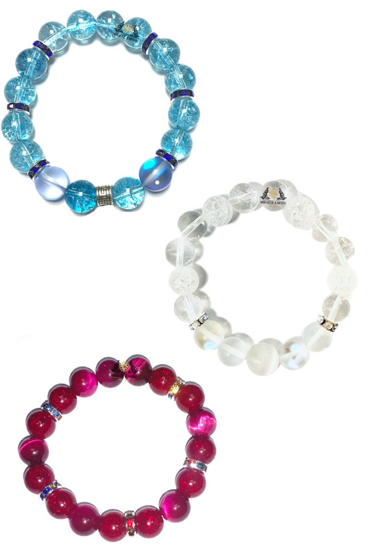 Set Of 3 Handmade Woman Bracelets Men Unisex Quartz And Tiger Eye - Image 2