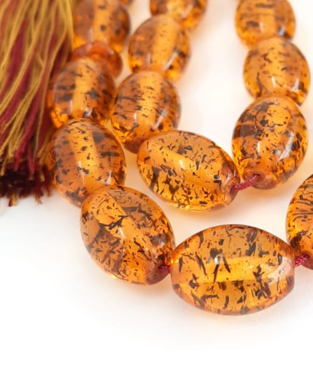Prayer Beads Poland Sunshine 12MM Amber Sand with Small Amber pieces inside Genuine Smell - Image 3