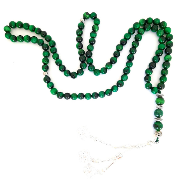 Prayer Beads Green Tiger Eye 99 Beads