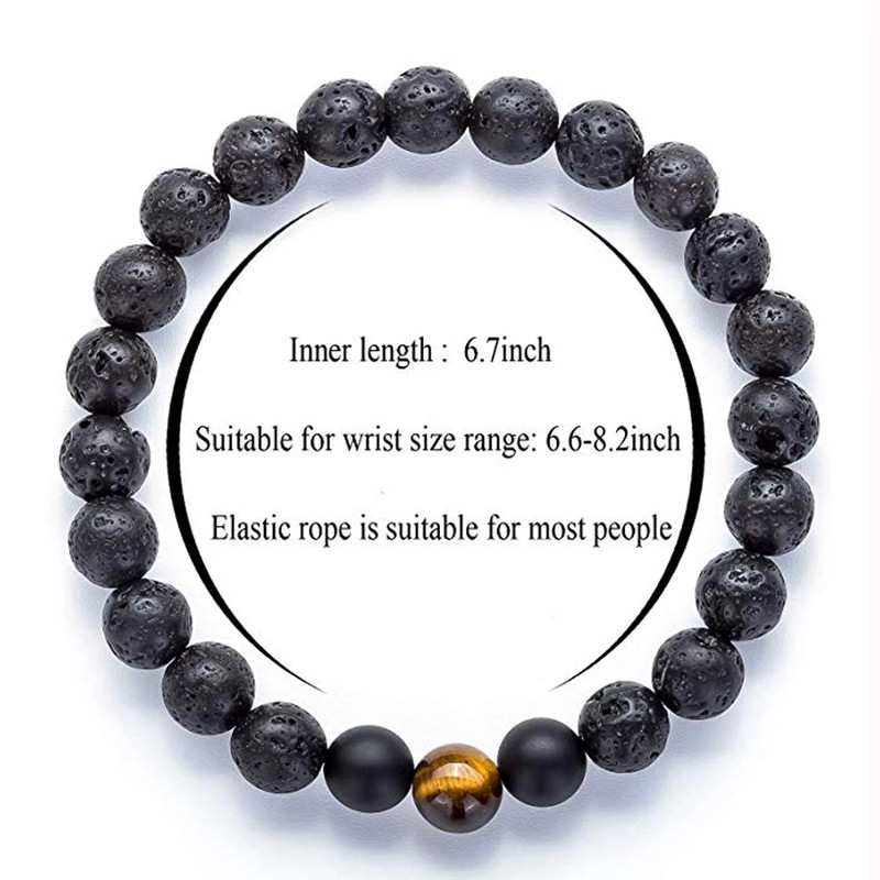 Volcanic Stone Tiger Eye Matte Onyx perfume the beads for all day aroma - Image 2