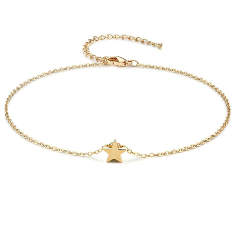 Star Anklet - gold color - Image 3