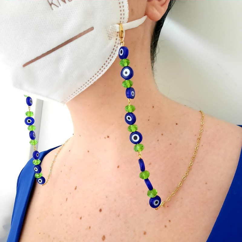 Handmade mask holder for woman girls kids professionals eyes protection crystals - Image 4
