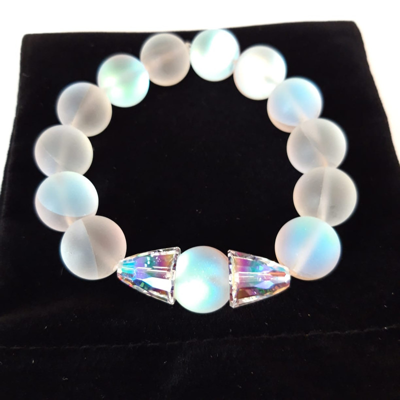 Quartz luminose aqua blue baby aurora crystal charms - Image 2