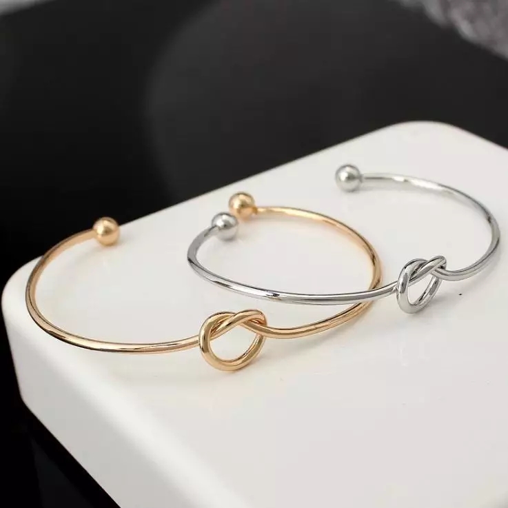 2 bracelet silver and gold knot friendship - Image 4