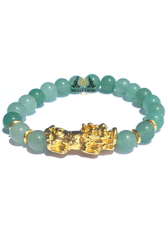 Pi Yao Pi Xiu Natural Aventurine Bracelet Promotes Compassion Encouraging Perseverance Leadership 8mm - Image 3