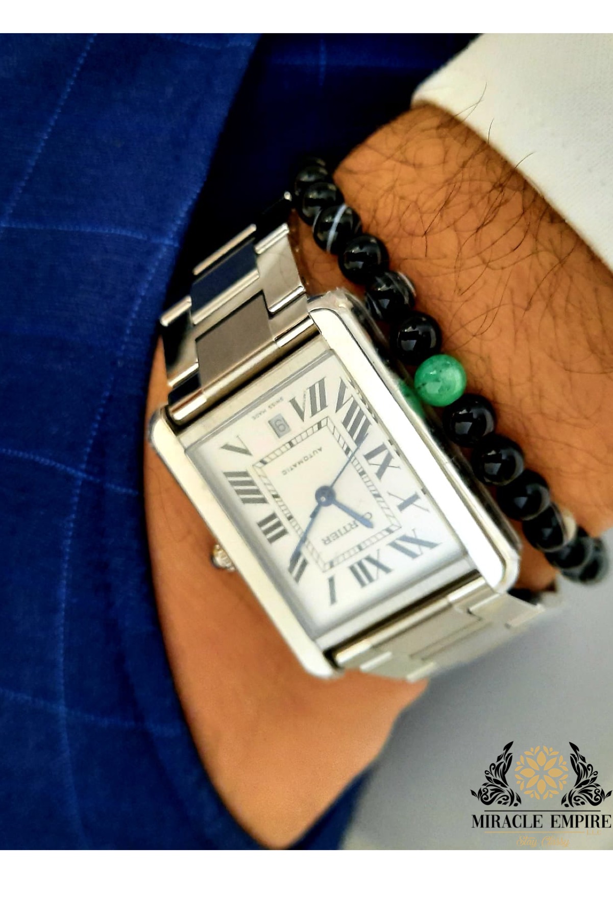 Emerald Onyx Yemeni Agate Suleimani Rope Bracelet - Image 2