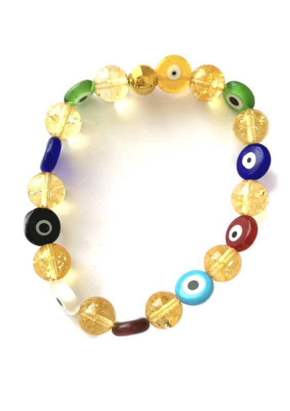 Bracelets for Woman Citrine and eyes Abundance Attraction