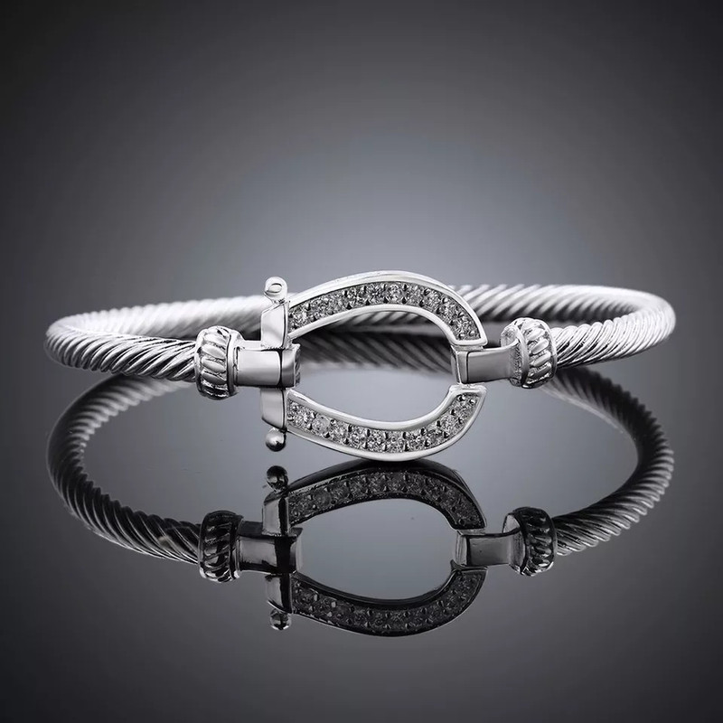 925 silver with circons lucky horseshoe - Image 4