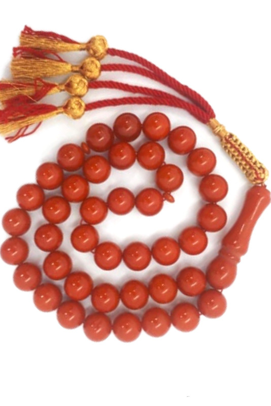 Unique Rare Natural Coral Prayer Beads Misbaha - Image 2