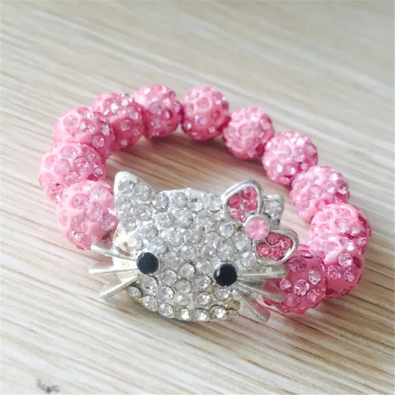 Bracelet for girls birthday gift pink hello kitty elastic - Image 2