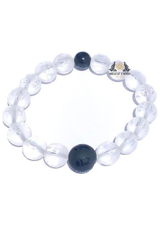 Feng Shui Quartz Matt Onyx Plus Obsedian 12Mm Bracelet Negative Protection Piece Of Mind And Soul - Image 3
