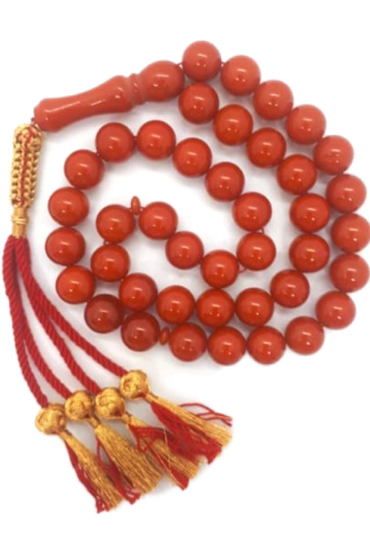 Unique Rare Natural Coral Prayer Beads Misbaha - Image 3