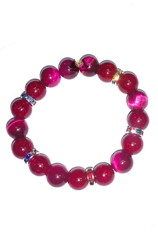 Unisex Bracelet Woman Men Handmade Of Natural Fussia Tiger Eye - Image 2