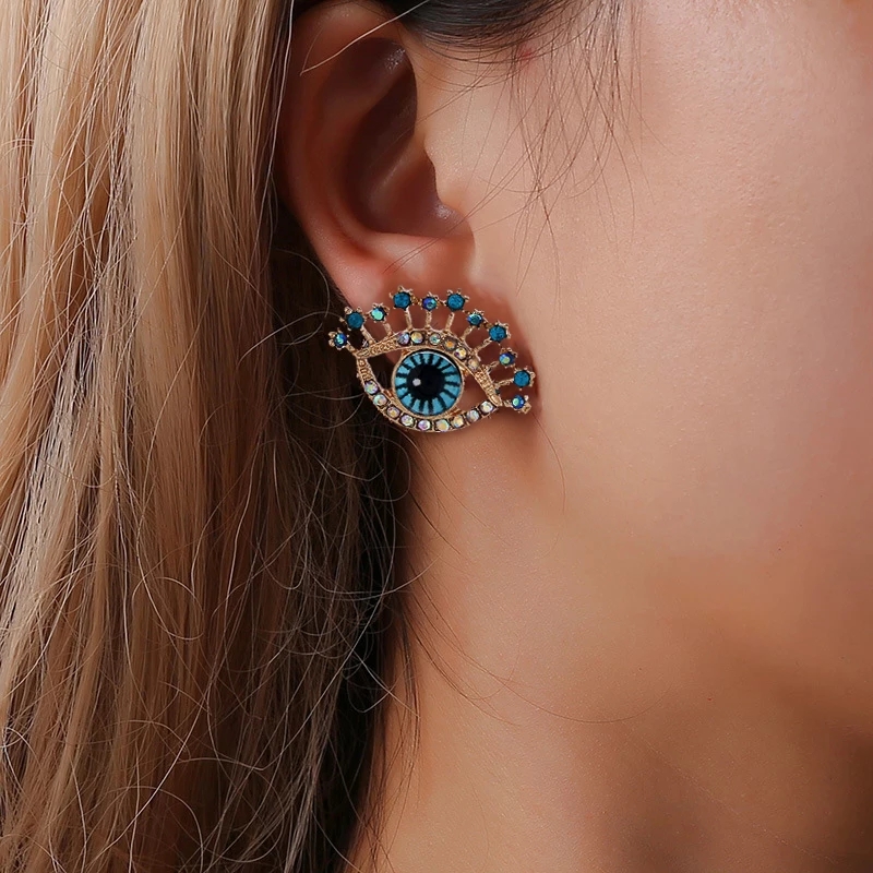 Earrings for women eyes crystals - Image 3