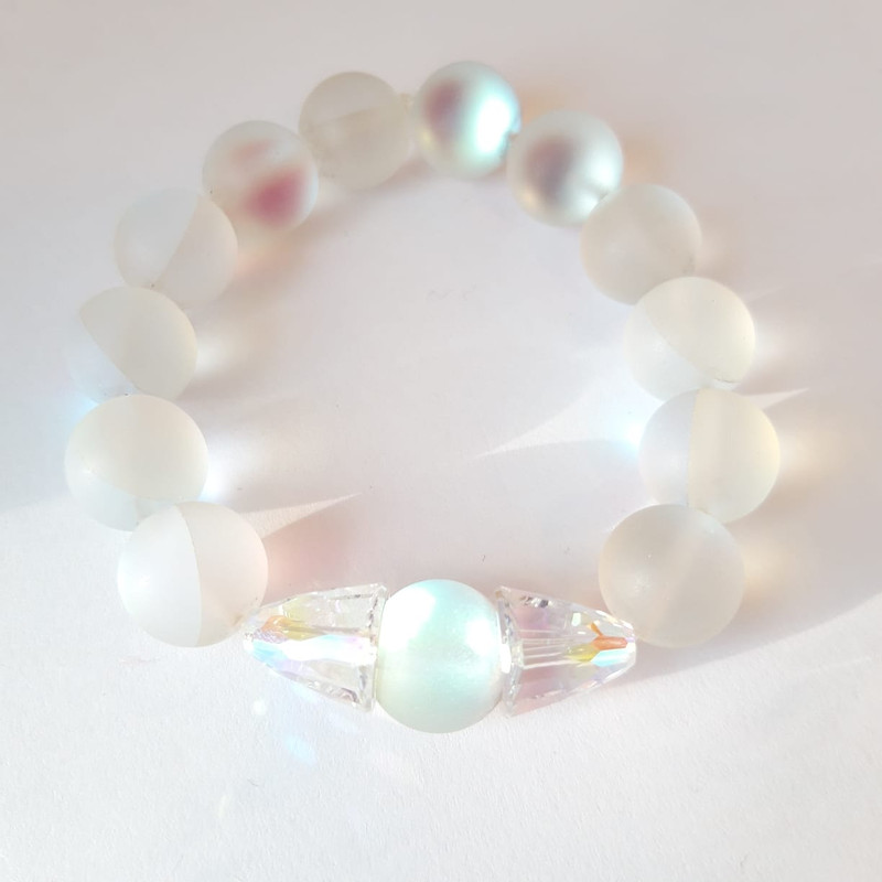 Quartz luminose aqua blue baby aurora crystal charms - Image 3