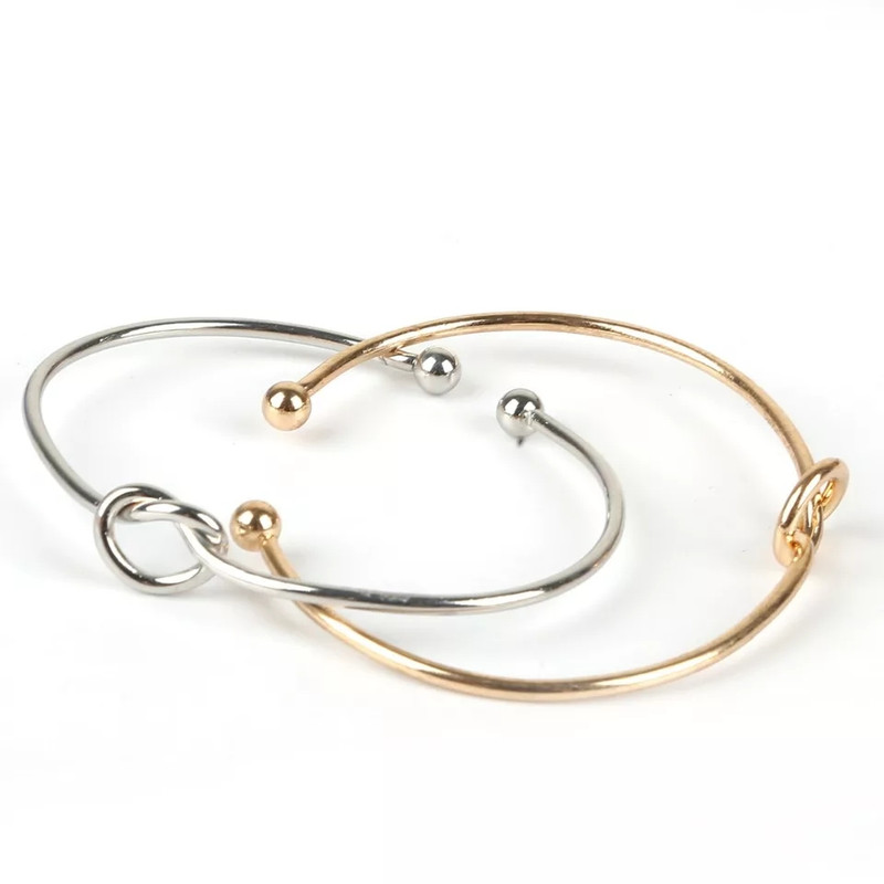 2 bracelet silver and gold knot friendship - Image 5