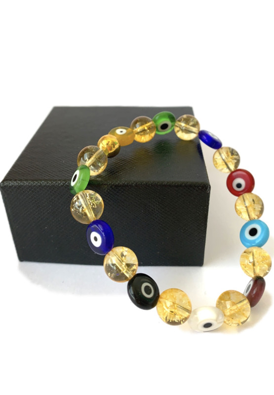 Bracelets for Woman Citrine and eyes Abundance Attraction - Image 3