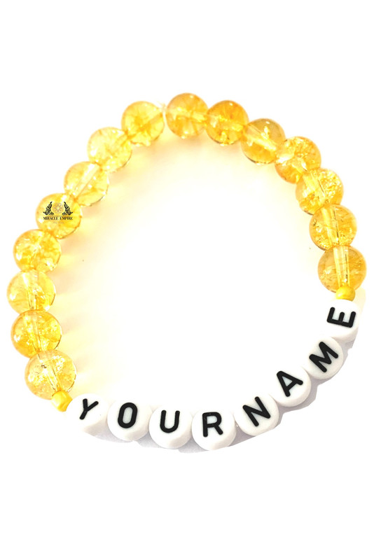 YOUR NAME Woman And Man Unisex Bracelet Natural Citrine - Image 2