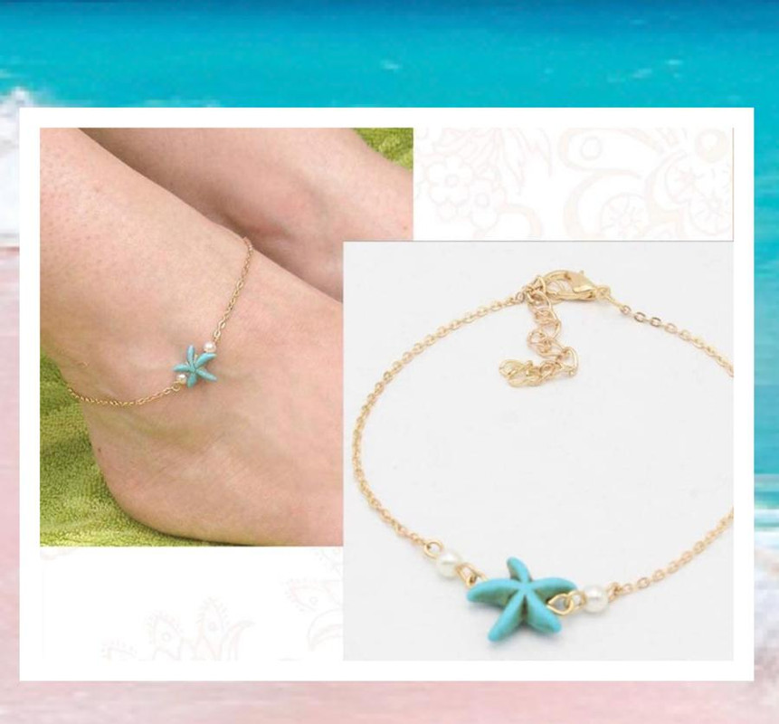Starfish and Pearl Anklet for Ladies, Sexy, Playful and Chic
