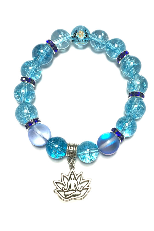 Exercise Visual Motivation Woman Bracelet Man Sky Blue Quartz Beads