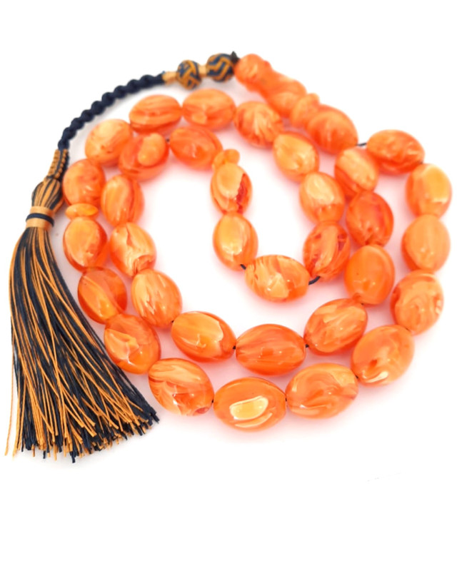 Tasbeeh Beads Prayer Beads Amber Sand Natural Amber Smell Handmade Tassel - Image 2