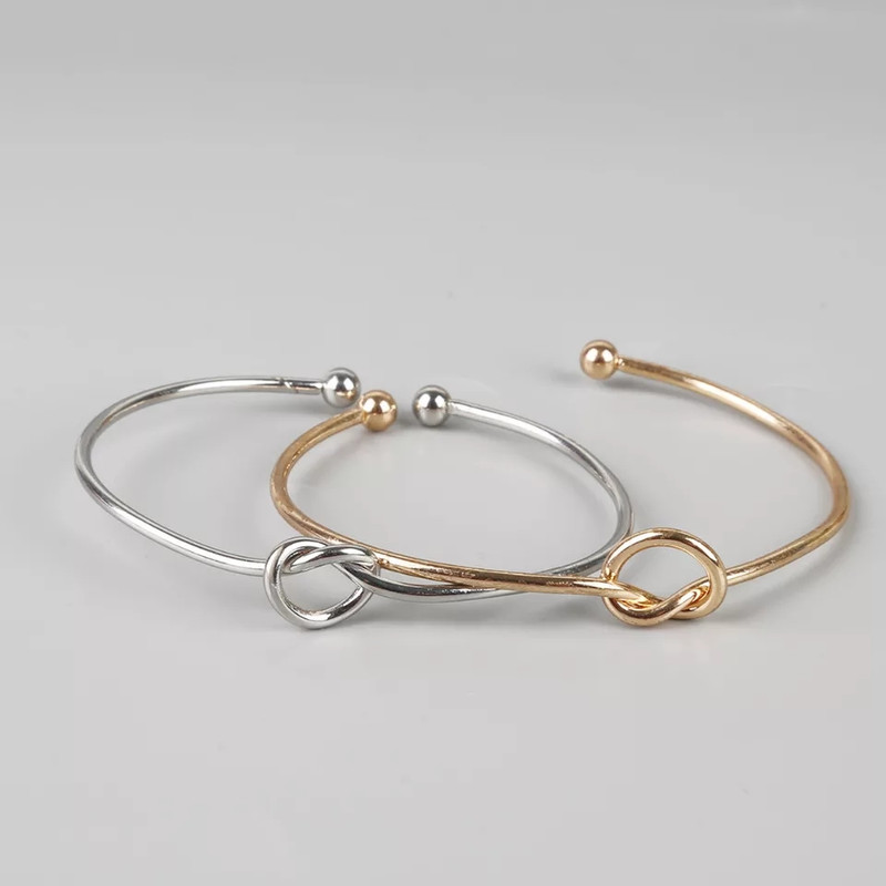 2 bracelet silver and gold knot friendship - Image 6