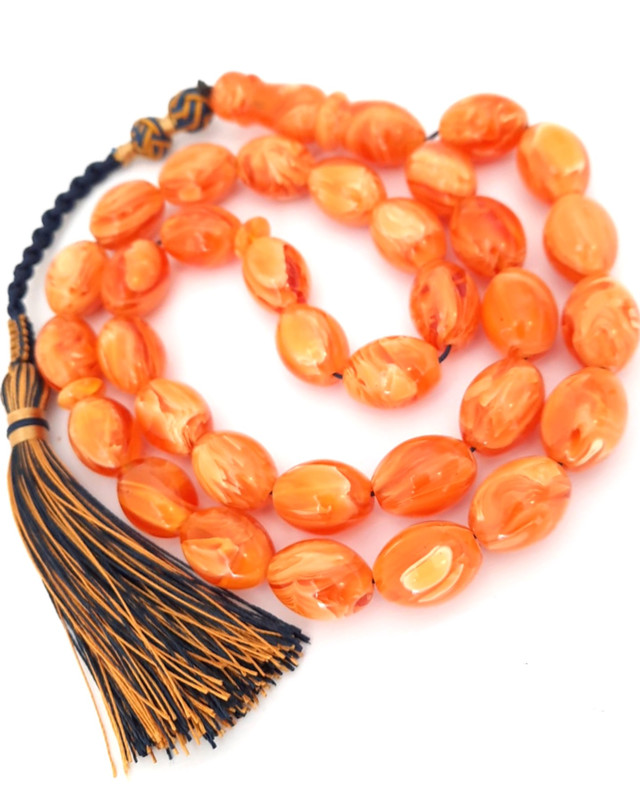 Tasbeeh Beads Prayer Beads Amber Sand Natural Amber Smell Handmade Tassel - Image 3