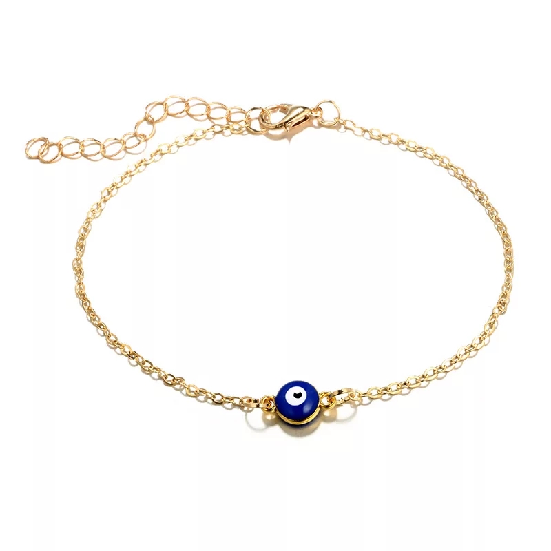 Anklet single evil eye gold plated 18k - Image 3