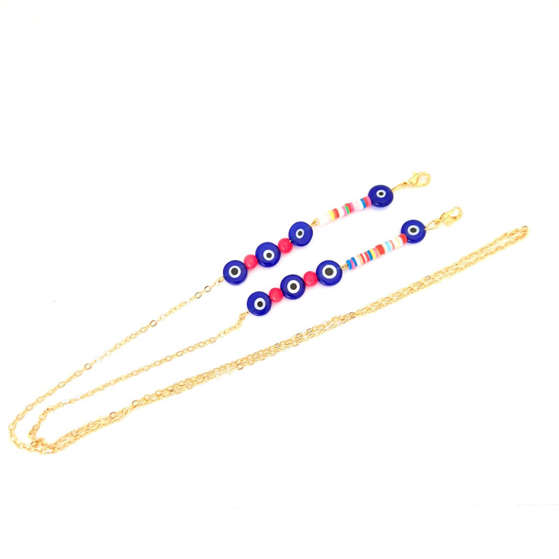 2 Mask holders one butterfly pink with crystal, one chain and earrings changes color with light sun - Image 5