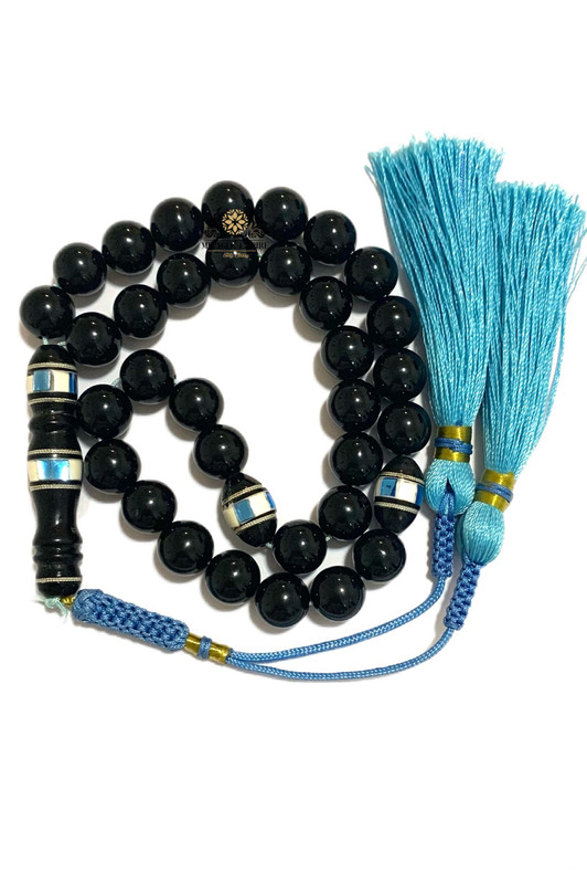 Misbaha 33 Beads Tashib Natural Black AMBER Sand Kook Prayer Beads Men Accessories Islamic Gift Tesbih - Image 2