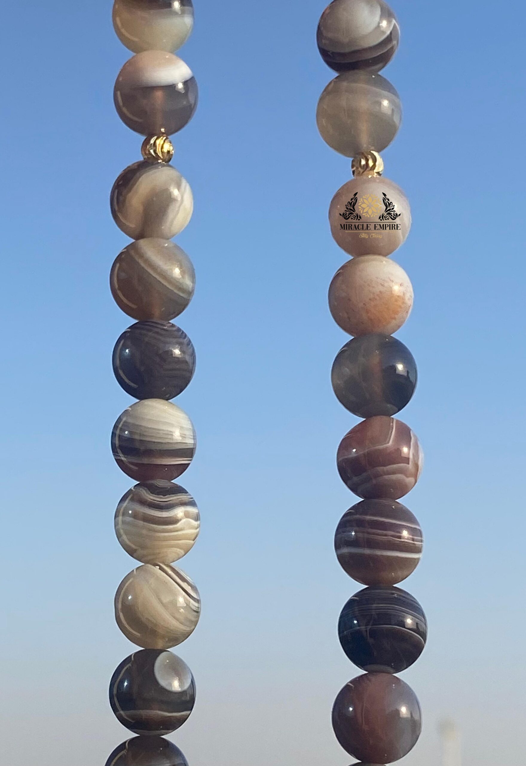Rare And Unique Design Handmade Masbaha 33 Prayer Bead Genuine Gray Agate Gold Plated Accessories 100% Gray Silk Tassel Tasbih - Image 4