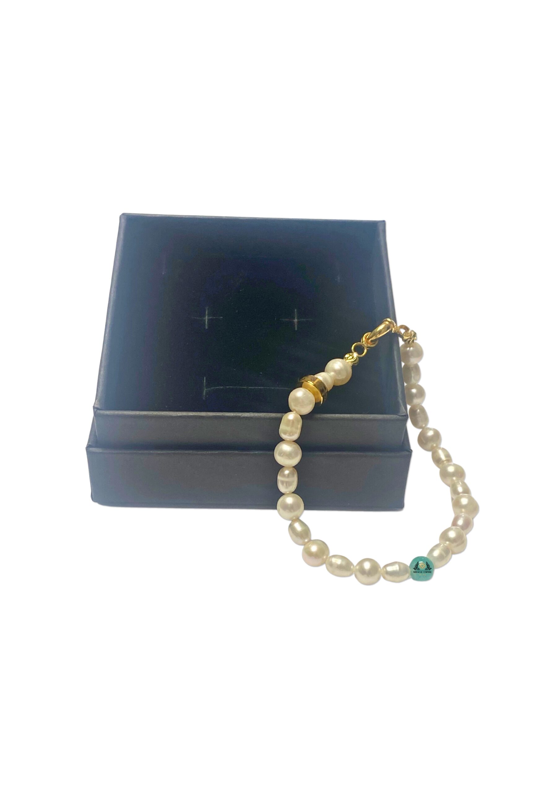 Man Bracelet 6mm Natural Genuine Pearls and Colombian Emerald silver and gold plated clasp promotes enlightment of your mind improve the mood and selflove Man Size Bracelet Man - Image 4
