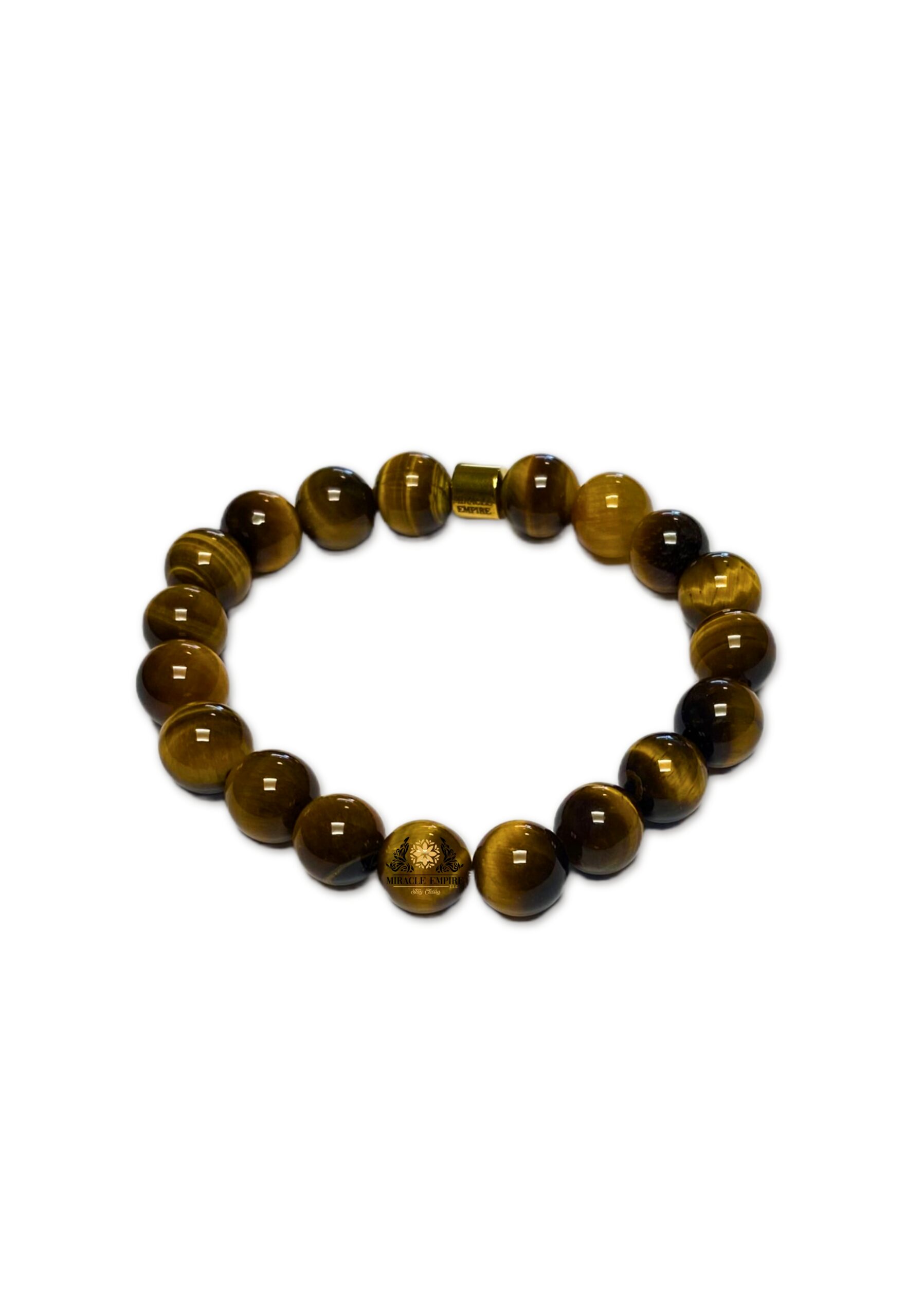 Man Bracelet 10mm Natural Genuine Tiger Eye ability to manifest desires and goals Men Bracelets - Image 2