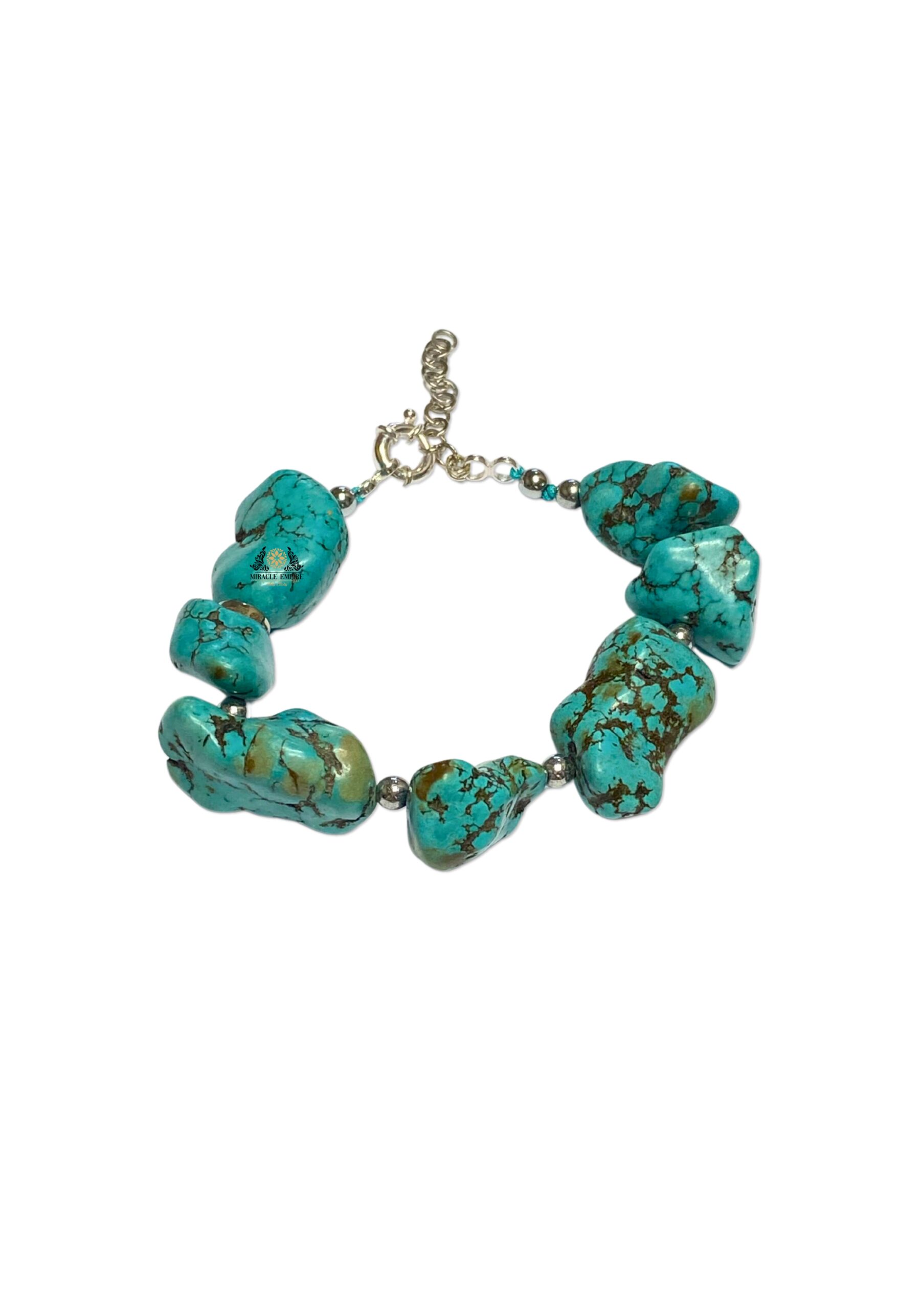 Man Bracelet 20 to 26mm Natural Genuine Turquoise promotes protecting against the envy of others a powerful anti-evil eye stone Man Size Bracelet Men stainless steel clasp